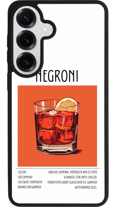 Samsung Galaxy S26+ Case Hülle - Silikon schwarz Cocktail Rezept Negroni