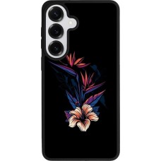 Samsung Galaxy S26+ Case Hülle - Silikon schwarz Dark Flowers