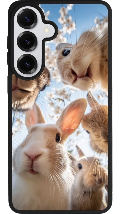 Samsung Galaxy S26+ Case Hülle - Silikon schwarz Easter 2026 Rabbits