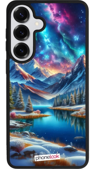 Coque Samsung Galaxy S26+ - Silicone rigide noir Fantasy Mountain Lake Sky Stars