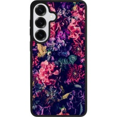Coque Samsung Galaxy S26+ - Silicone rigide noir Flowers Dark