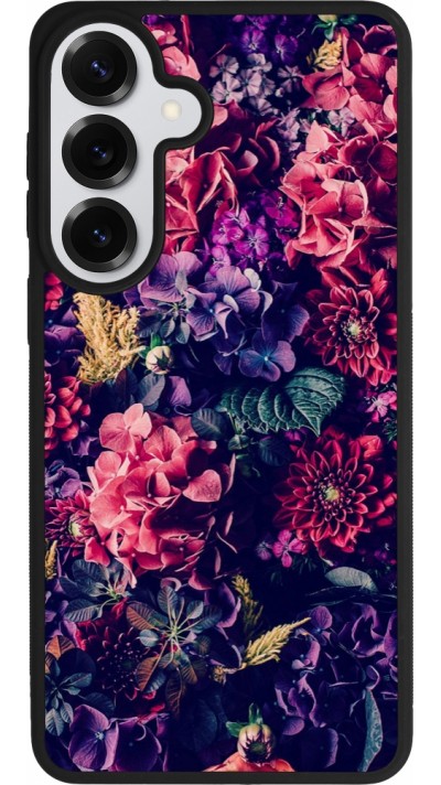 Coque Samsung Galaxy S26+ - Silicone rigide noir Flowers Dark
