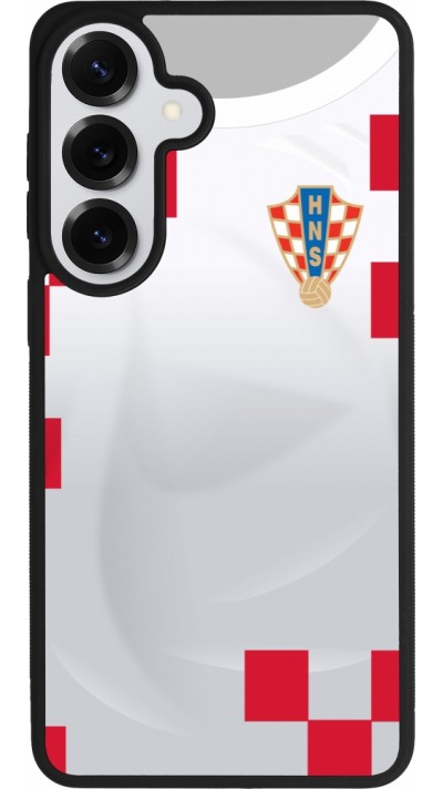 Samsung Galaxy S26+ Case Hülle - Silikon schwarz Kroatien 2022 personalisierbares Fussballtrikot