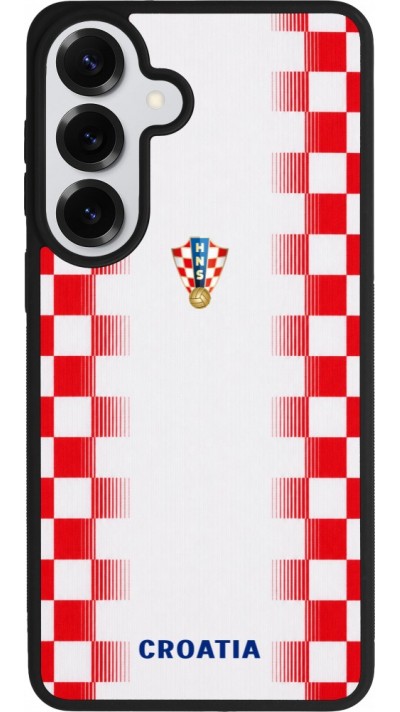 Coque Samsung Galaxy S26+ - Silicone rigide noir Maillot de football Croatie 2026 personnalisable