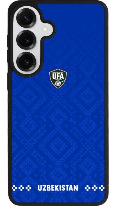 Coque Samsung Galaxy S26+ - Silicone rigide noir Maillot de football Ouzbékistan 2026 personnalisable