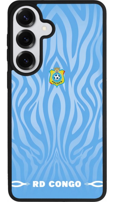 Coque Samsung Galaxy S26+ - Silicone rigide noir Maillot de football RD Congo 2026 personnalisable