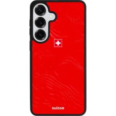 Coque Samsung Galaxy S26+ - Silicone rigide noir Maillot de football Suisse 2026 personnalisable