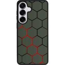 Coque Samsung Galaxy S26+ - Silicone rigide noir Geometric Line red