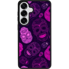 Samsung Galaxy S26+ Case Hülle - Silikon schwarz Halloween 2023 pink skulls