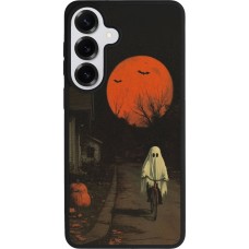 Samsung Galaxy S26+ Case Hülle - Silikon schwarz Halloween 2025 Ghost on a bicycle