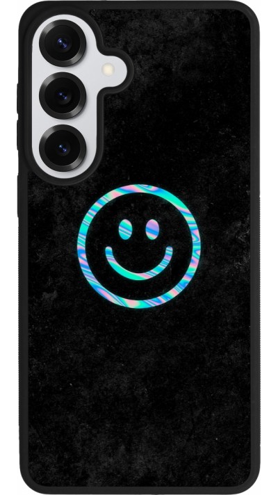 Samsung Galaxy S26+ Case Hülle - Silikon schwarz Happy smiley irisirt