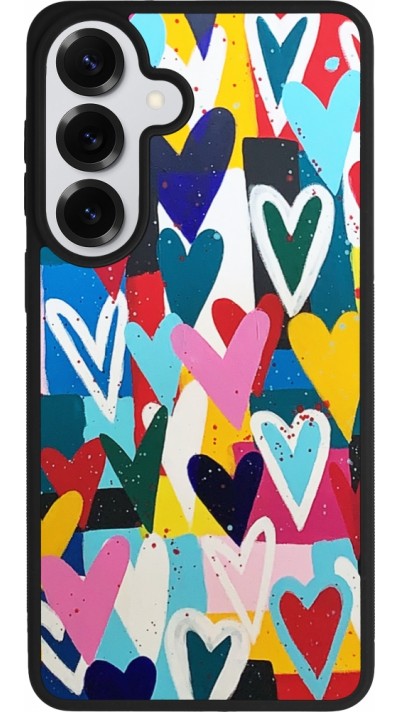 Samsung Galaxy S26+ Case Hülle - Silikon schwarz Joyful Hearts