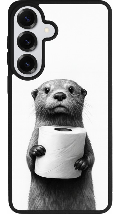 Samsung Galaxy S26+ Case Hülle - Silikon schwarz Otter Toilettenpapier