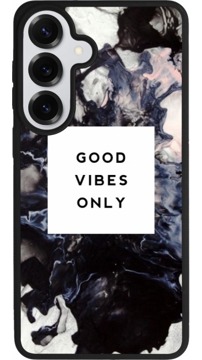 Samsung Galaxy S26+ Case Hülle - Silikon schwarz Marble Good Vibes Only