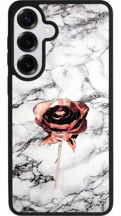 Samsung Galaxy S26+ Case Hülle - Silikon schwarz Marble Rose Gold