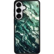 Samsung Galaxy S26+ Case Hülle - Silikon schwarz Majestätischer grüner Marmor