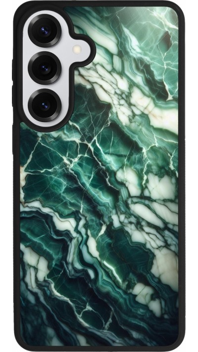 Samsung Galaxy S26+ Case Hülle - Silikon schwarz Majestätischer grüner Marmor