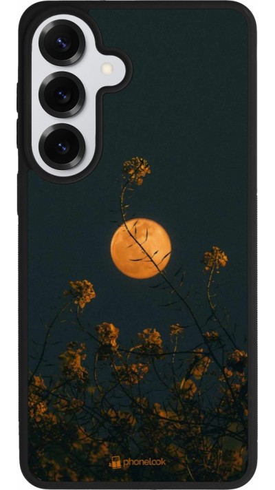 Samsung Galaxy S26+ Case Hülle - Silikon schwarz Moon Flowers