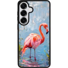 Samsung Galaxy S26+ Case Hülle - Silikon schwarz Paint Flamingo