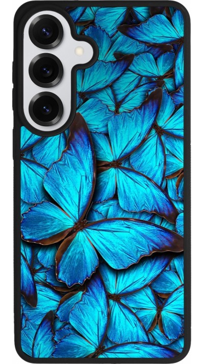 Samsung Galaxy S26+ Case Hülle - Silikon schwarz Papillon bleu