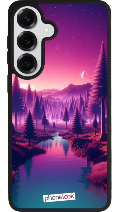 Samsung Galaxy S26+ Case Hülle - Silikon schwarz Lila-rosa Landschaft