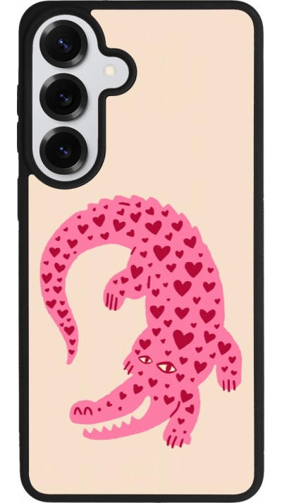 Samsung Galaxy S26+ Case Hülle - Silikon schwarz Pink crocodile 2026