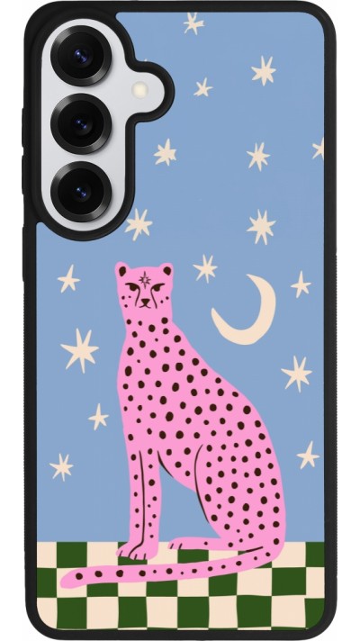 Samsung Galaxy S26+ Case Hülle - Silikon schwarz Pink leopard with stars 2026