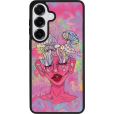 Samsung Galaxy S26+ Case Hülle - Silikon schwarz Psychedelic pink mushroom