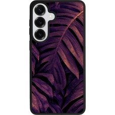 Samsung Galaxy S26+ Case Hülle - Silikon schwarz Purple Light Leaves