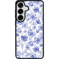 Samsung Galaxy S26+ Case Hülle - Silikon schwarz Spring 23 watercolor blue flowers