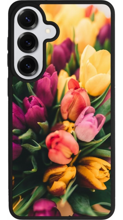 Samsung Galaxy S26+ Case Hülle - Silikon schwarz Bouquet of tulips 2026