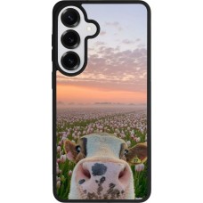 Samsung Galaxy S26+ Case Hülle - Silikon schwarz Cow with tulips 2026