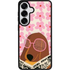 Samsung Galaxy S26+ Case Hülle - Silikon schwarz Dog with newspaper 2026