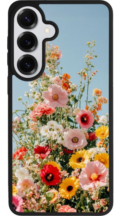 Samsung Galaxy S26+ Case Hülle - Silikon schwarz Spring flowers 2026