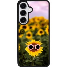 Samsung Galaxy S26+ Case Hülle - Silikon schwarz Sunflower with glasses 2026