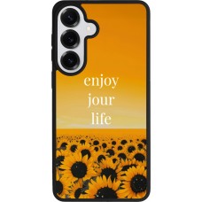Coque Samsung Galaxy S26+ - Silicone rigide noir Summer 2025 Enjoy your life