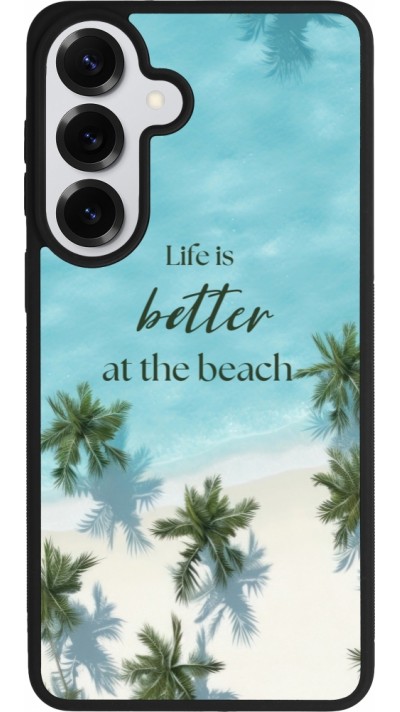 Samsung Galaxy S26+ Case Hülle - Silikon schwarz Summer 2025 Life is better at the beach