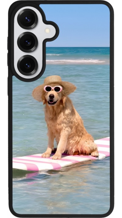 Samsung Galaxy S26+ Case Hülle - Silikon schwarz Summer Dog on Paddle