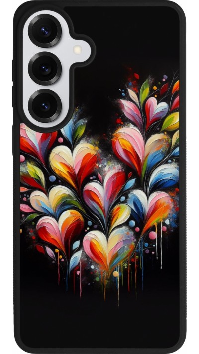 Samsung Galaxy S26+ Case Hülle - Silikon schwarz Valentin 2024 Schwarzes Herz Abstrakt