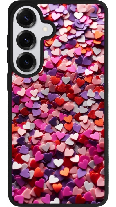 Samsung Galaxy S26+ Case Hülle - Silikon schwarz Valentin 2025 Konfetti