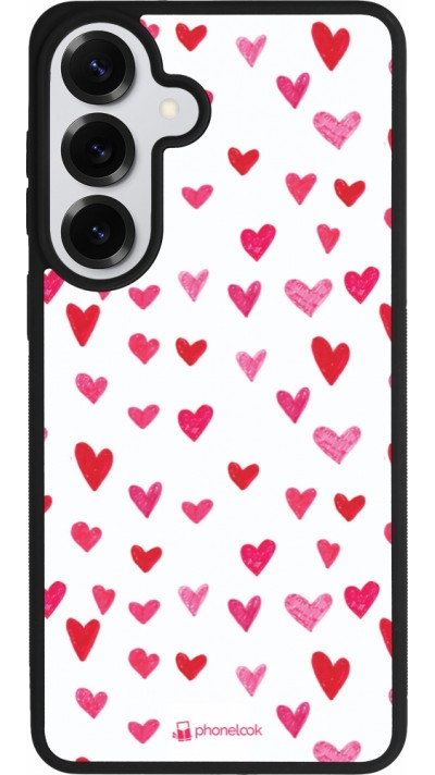 Samsung Galaxy S26+ Case Hülle - Silikon schwarz Valentine 2022 Many pink hearts