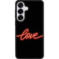 Samsung Galaxy S26+ Case Hülle - Silikon schwarz Valentine 2023 neon love