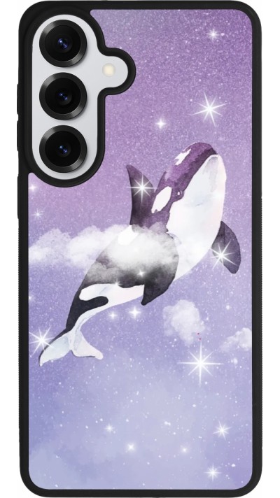 Samsung Galaxy S26+ Case Hülle - Silikon schwarz Whale in sparking stars