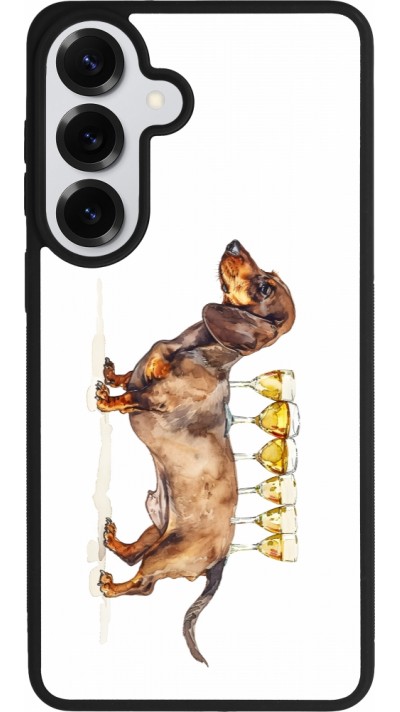 Samsung Galaxy S26+ Case Hülle - Silikon schwarz Wine Teckel