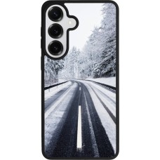 Samsung Galaxy S26+ Case Hülle - Silikon schwarz Winter 22 Snowy Road
