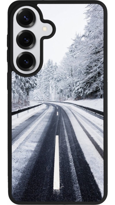 Samsung Galaxy S26+ Case Hülle - Silikon schwarz Winter 22 Snowy Road