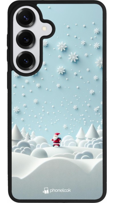 Coque Samsung Galaxy S26+ - Silicone rigide noir Noël 2023 Petit Père Flocon