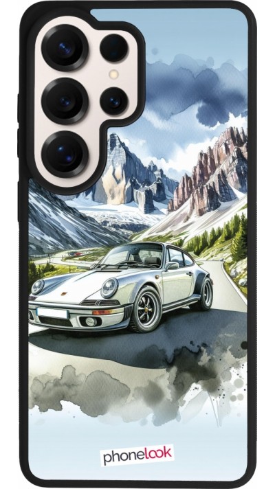 Samsung Galaxy S26 Ultra Case Hülle - Silikon schwarz Porsche 911 Berg Aquarell