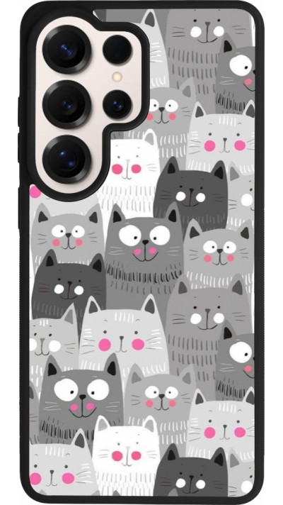 Samsung Galaxy S26 Ultra Case Hülle - Silikon schwarz Katzenschwärme
