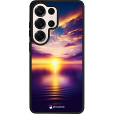 Samsung Galaxy S26 Ultra Case Hülle - Silikon schwarz Sonnenuntergang gelb violett